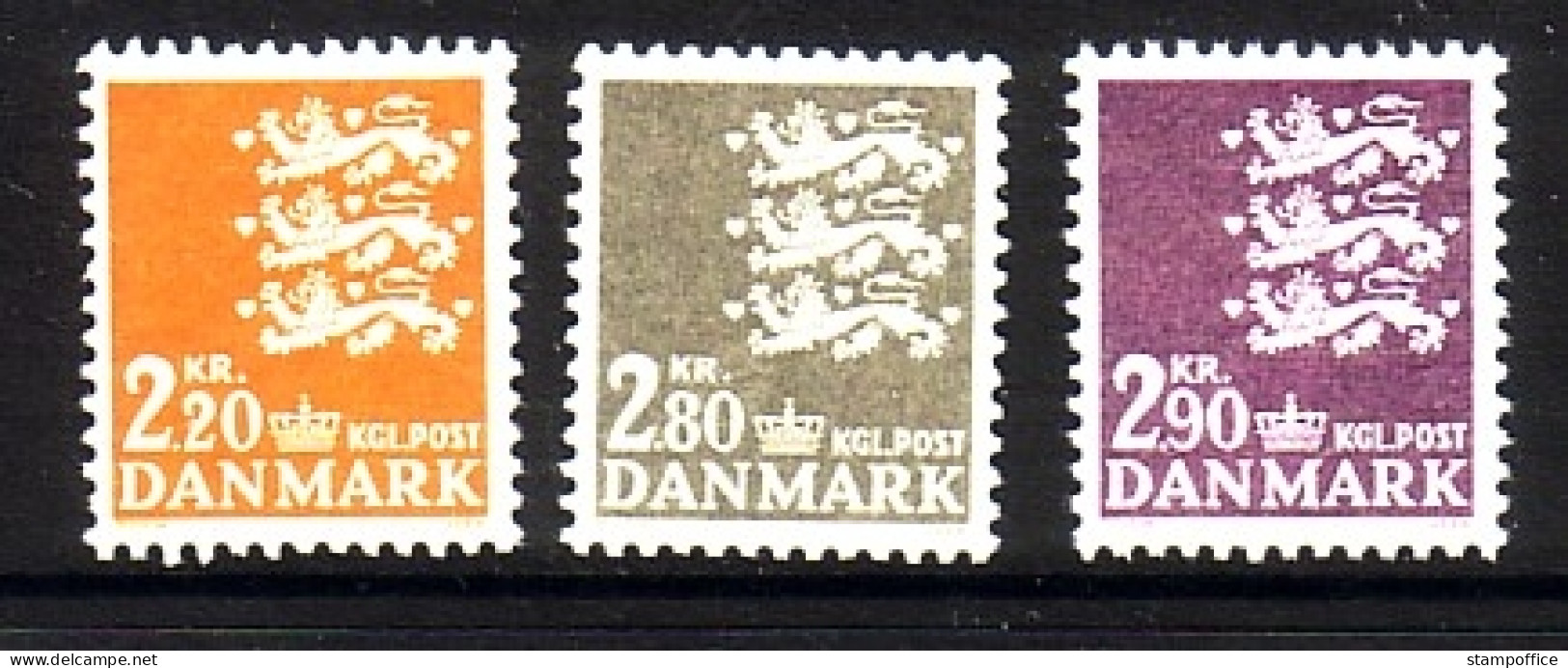 DÄNEMARK MI-NR. 461-463 POSTFRISCH(MINT) KLEINES REICHSWAPPEN - Unused Stamps