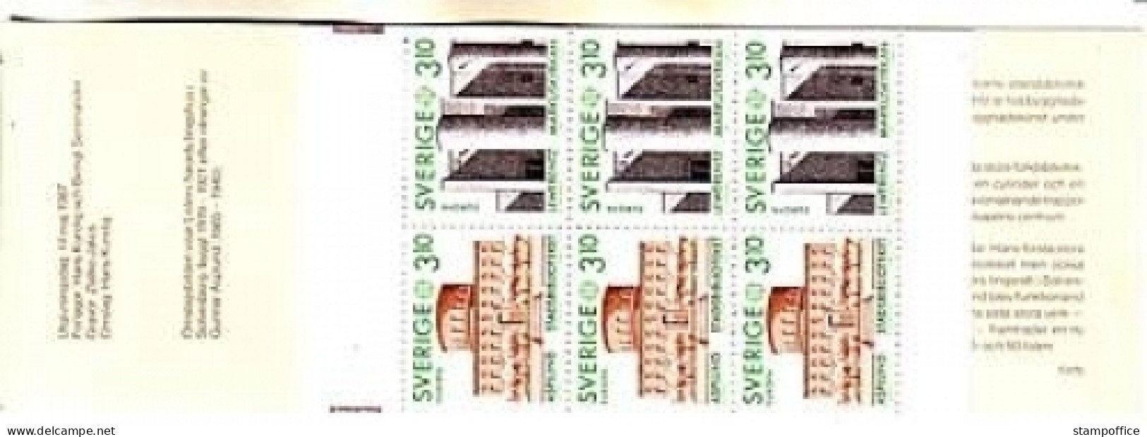 SCHWEDEN MH 120 POSTFRISCH(MINT) EUROPA CEPT 1987 MODERNE ARCHITEKTUR - 1987