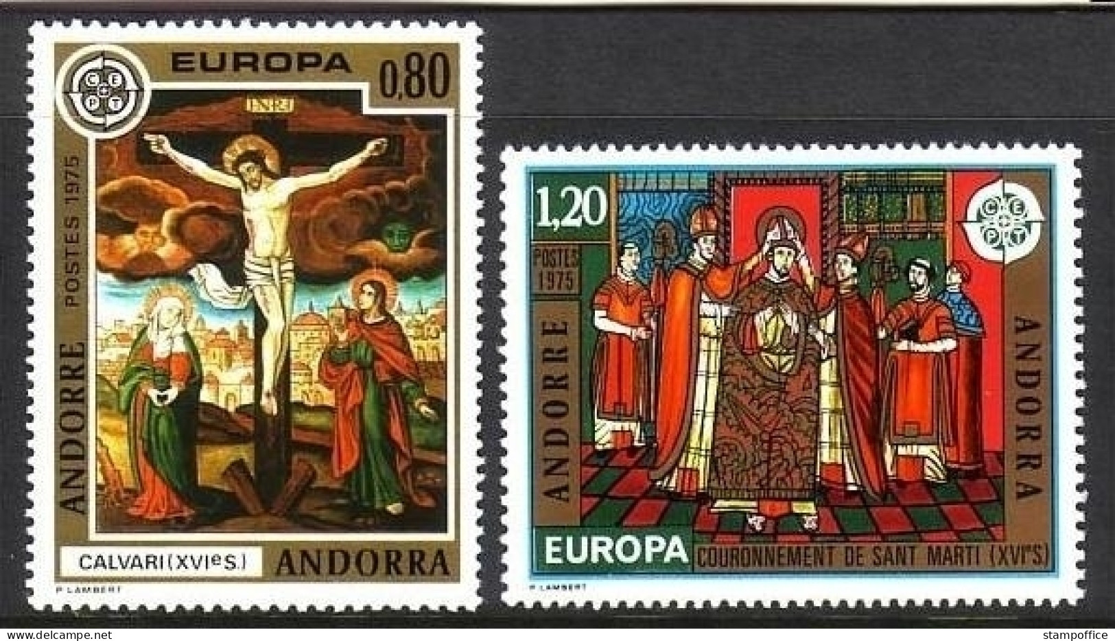 ANDORRA FRANZÖSISCH MI-NR. 264-265 POSTFRISCH(MINT) EUROPA 1975 GEMÄLDE - 1975