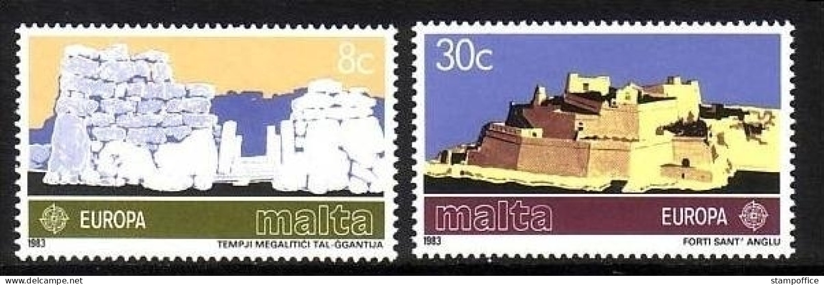 MALTA MI-NR. 680-681 POSTFRISCH(MINT) EUROPA 1983 GROSSE WERKE TEMPEL FORT ST. ANGELO - 1983