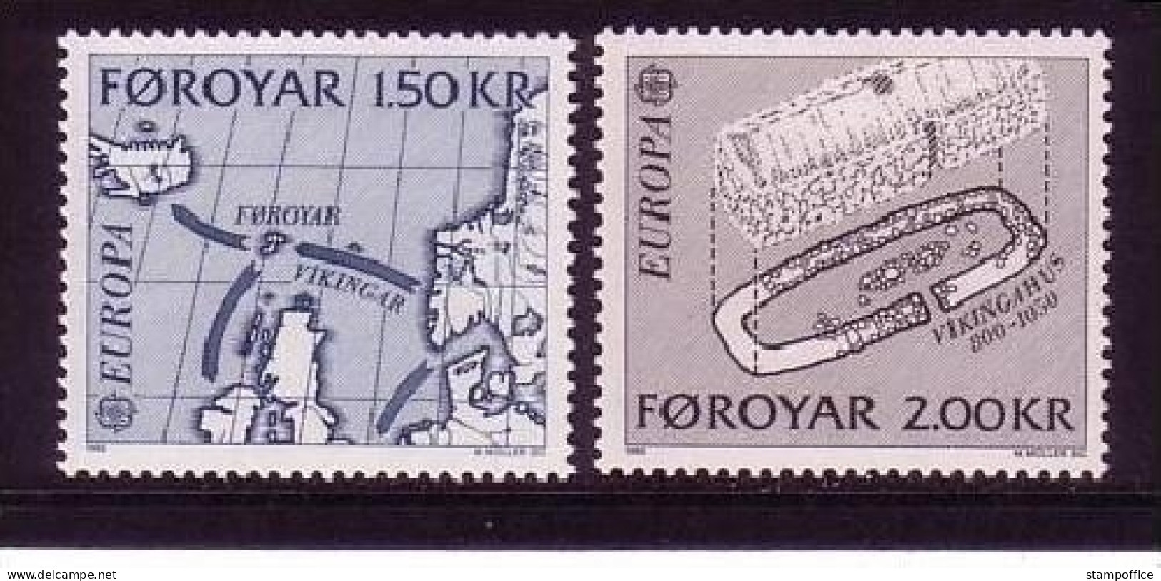 FÄRÖER MI-NR. 70-71 POSTFRISCH(MINT) EUROPA 1982 - HISTORISCHE EREIGNISSE - 1982