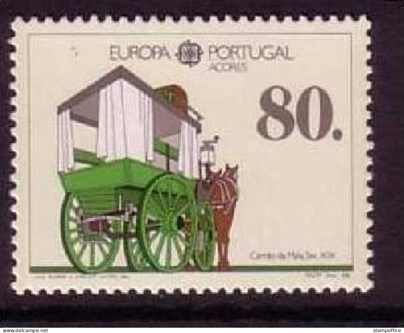 AZOREN MI-NR. 390 B POSTFRISCH(MINT) EUROPA 1988 PFERDEOMNIBUS TRANSPORT- Und KOMMUNIKATIONSMITTEL - 1988