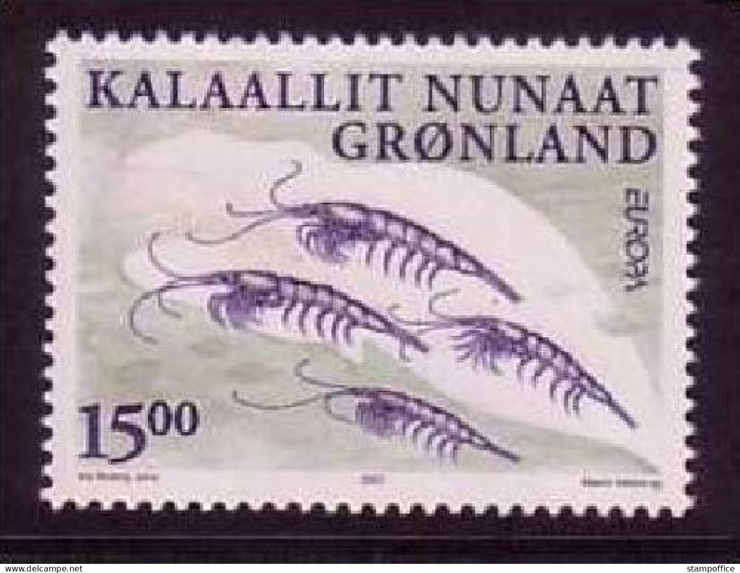 GRÖNLAND MI-NR. 368 POSTFRISCH(MINT) EUROPA 2001 WASSER KRILL - 2001