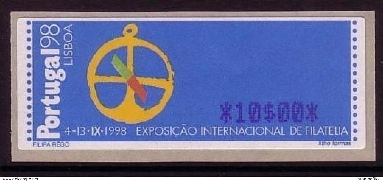 PORTUGAL ATM 17 POSTFRISCH(MINT) PORTUGAL '98 LISSABON - Automatenmarken [ATM]