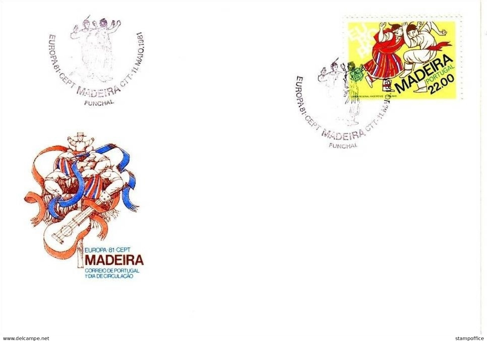 MADEIRA MI-NR. 70 FDC EUROPA 1981 FOLKLORE - 1981