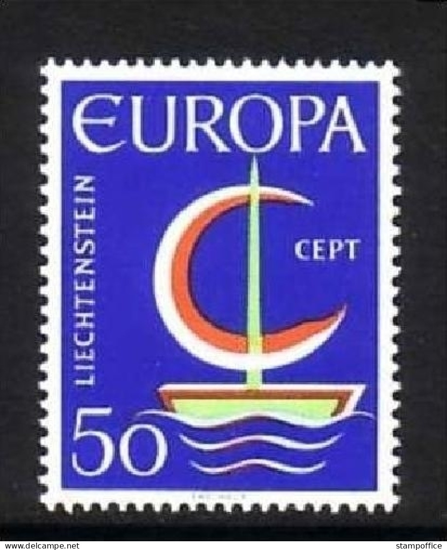 LIECHTENSTEIN MI-NR. 469 POSTFRISCH(MINT) EUROPA 1966 - SEGEL - 1966