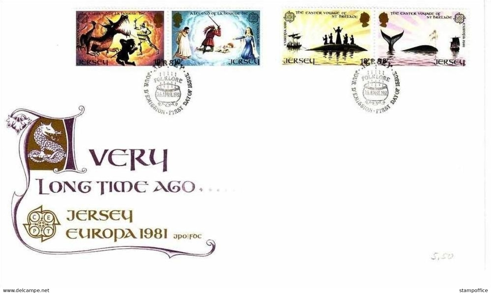 JERSEY MI-NR. 253-256 FDC EUROPA 1981 FOLKLORE - 1981