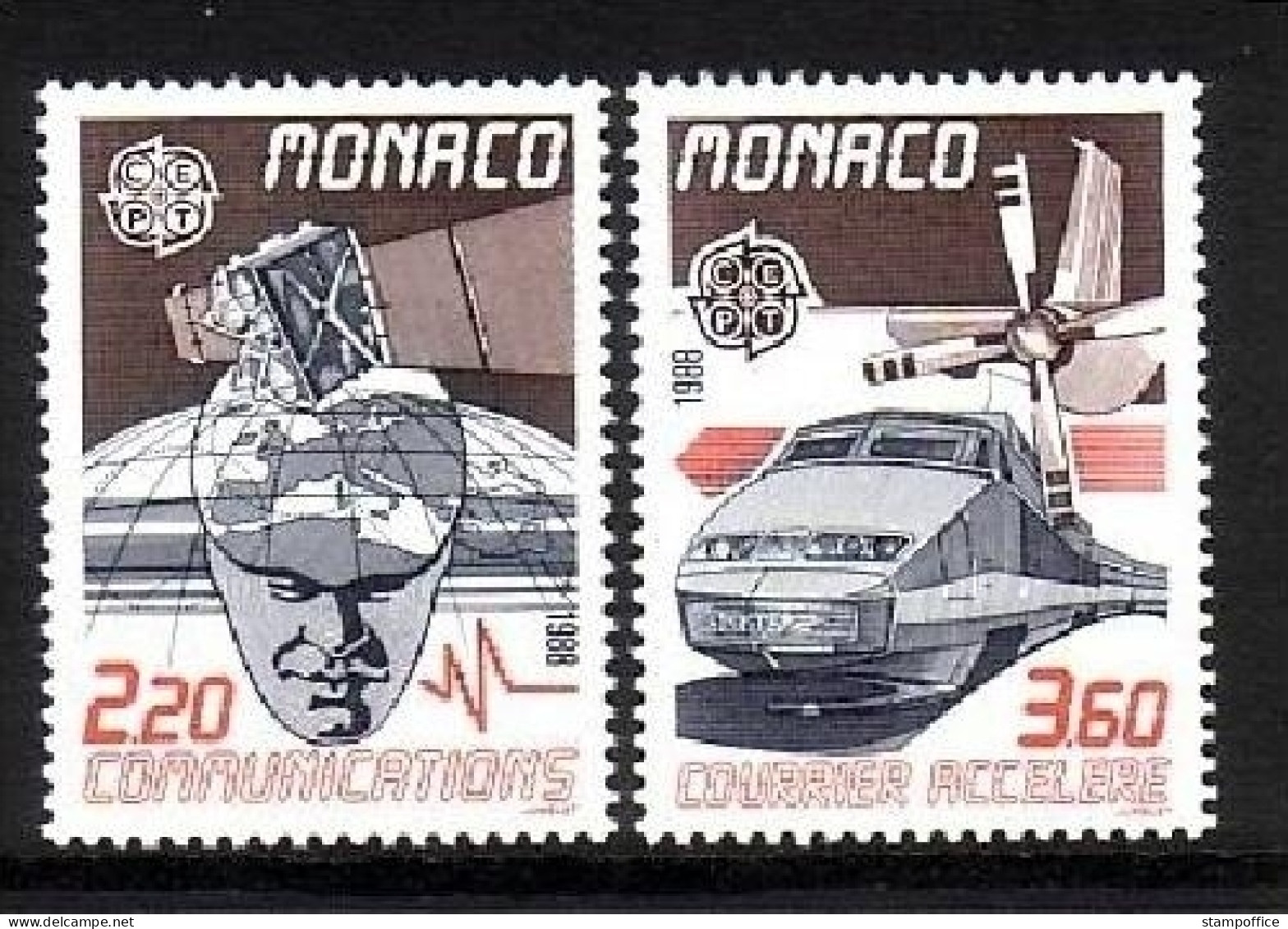 MONACO MI-NR. 1859-1860 POSTFRISCH(MINT) EUROPA 1988 TRANSPORTMITTEL EISENBAHN FLUGZEUG - 1988