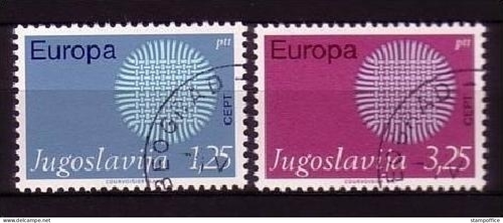 JUGOSLAWIEN MI-NR. 1379-1380 O EUROPA 1970 SONNENSYMBOL - 1970