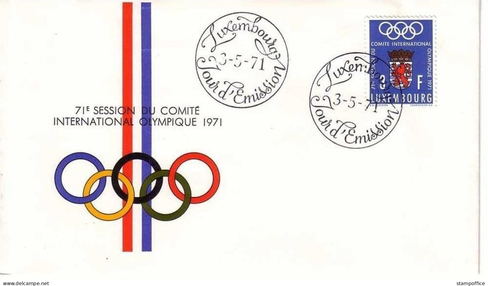 LUXEMBOURG MI-NR. 826 FDC OLYMPISCHES KOMITEE - FDC