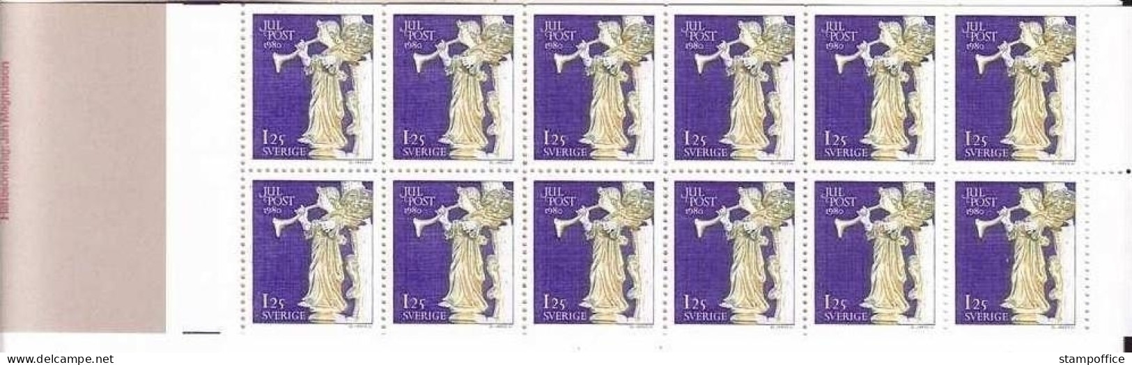 SCHWEDEN MH Mit 10 X 1133 D POSTFRISCH(MINT) WEIHNACHTEN 1980 POSAUNENENGEL - 1951-80