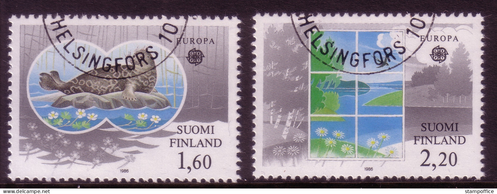 FINNLAND MI-NR. 985-986 GESTEMPELT(USED) EUROPA 1986 NATUR- Und UMWELTSCHUTZ ROBBE - 1986