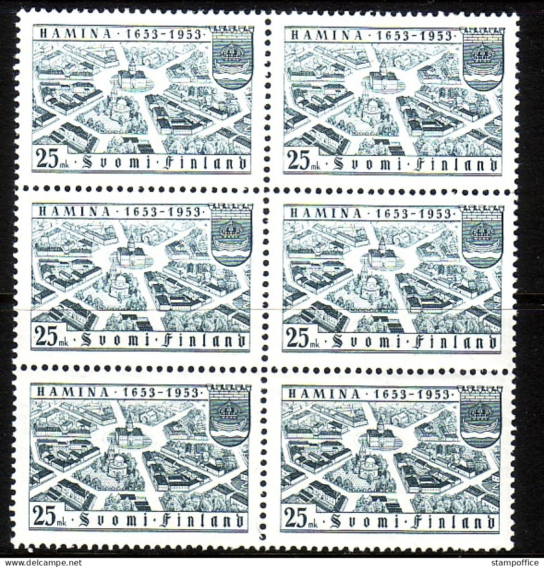 FINNLAND MI-NR. 417 POSTFRISCH(MINT) 6er BLOCK STADT HAMINA - Neufs