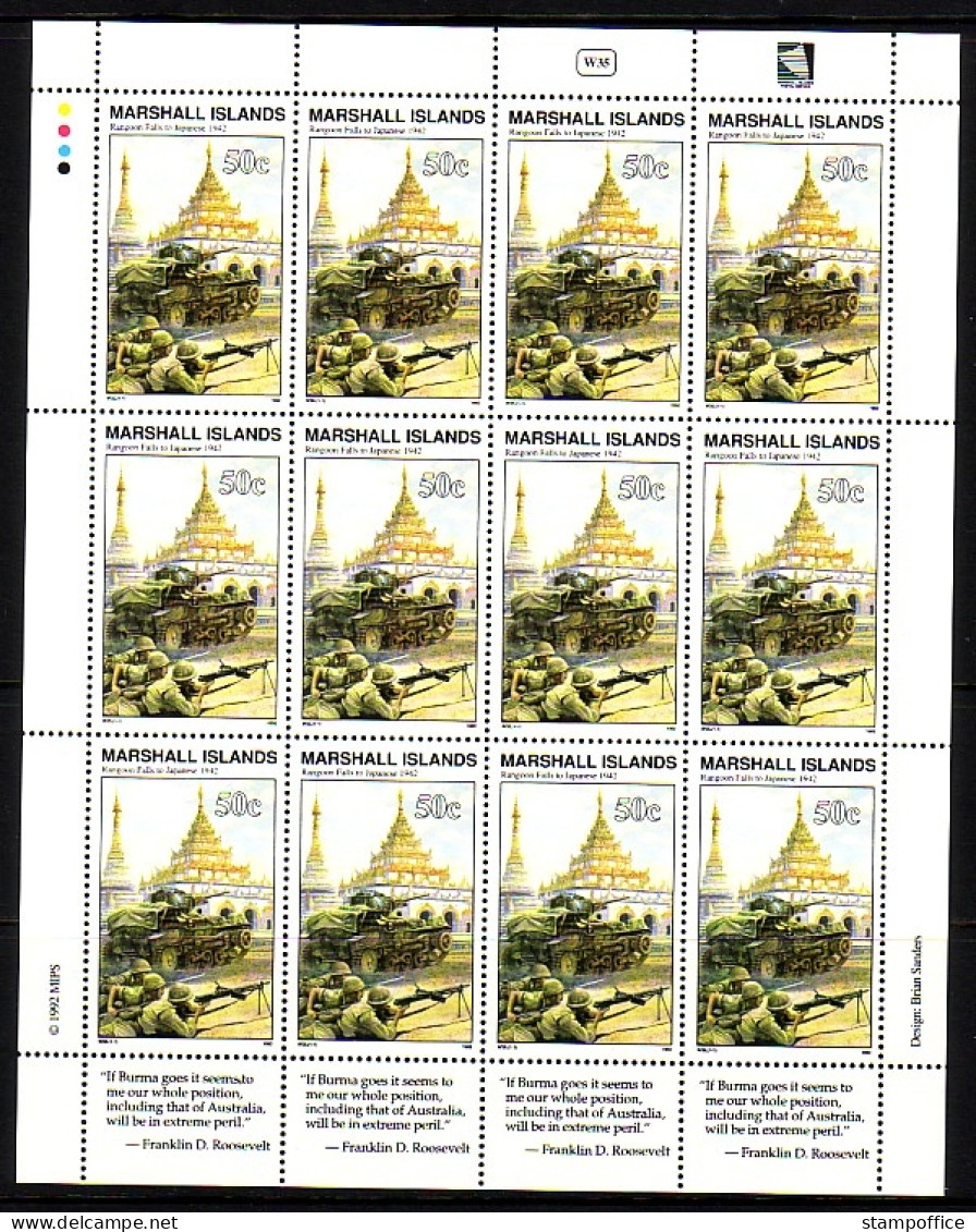 MARSHALL-INSELN MI-NR. 403 POSTFRISCH(MINT) KLEINBOGEN GESCHICHTE DES 2. WELTKRIEGS(XXXV) BESETZUNG RANGUNS - Marshallinseln