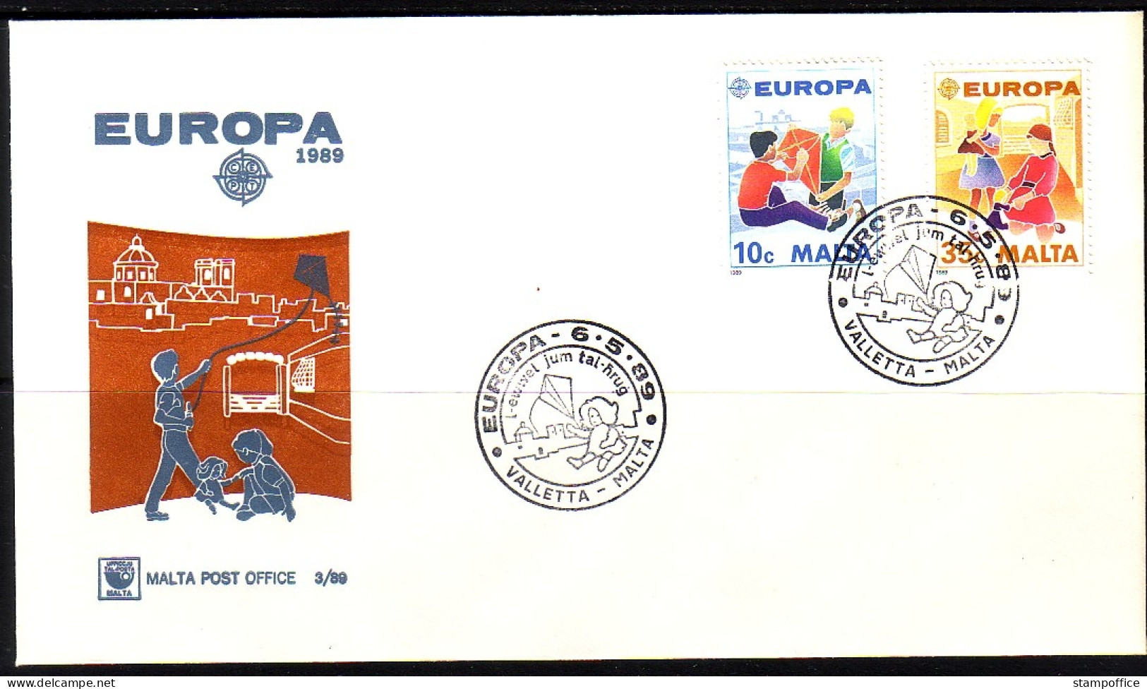 MALTA MI-NR. 816-817 FDC EUROPA 1989 KINDERSPIELE - 1989