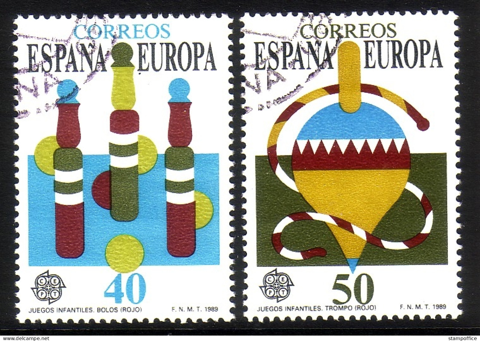 SPANIEN MI-NR. 2885-2886 GESTEMPELT(USED) EUROPA 1989 KINDERSPIELE - 1989