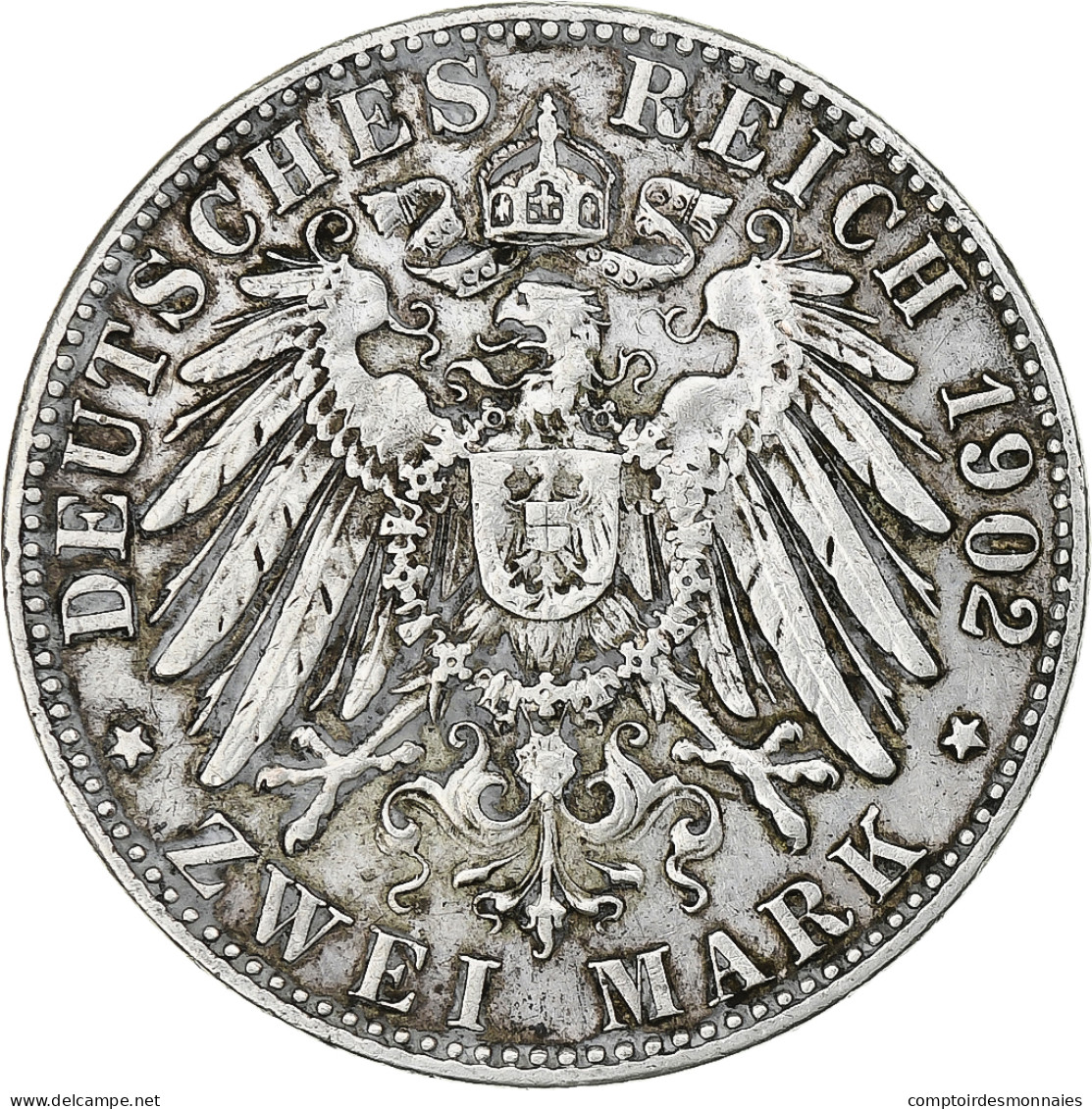 Allemagne, BAVARIA, Otto, 2 Mark, 1902, Munich, Argent, TB+ - Other & Unclassified