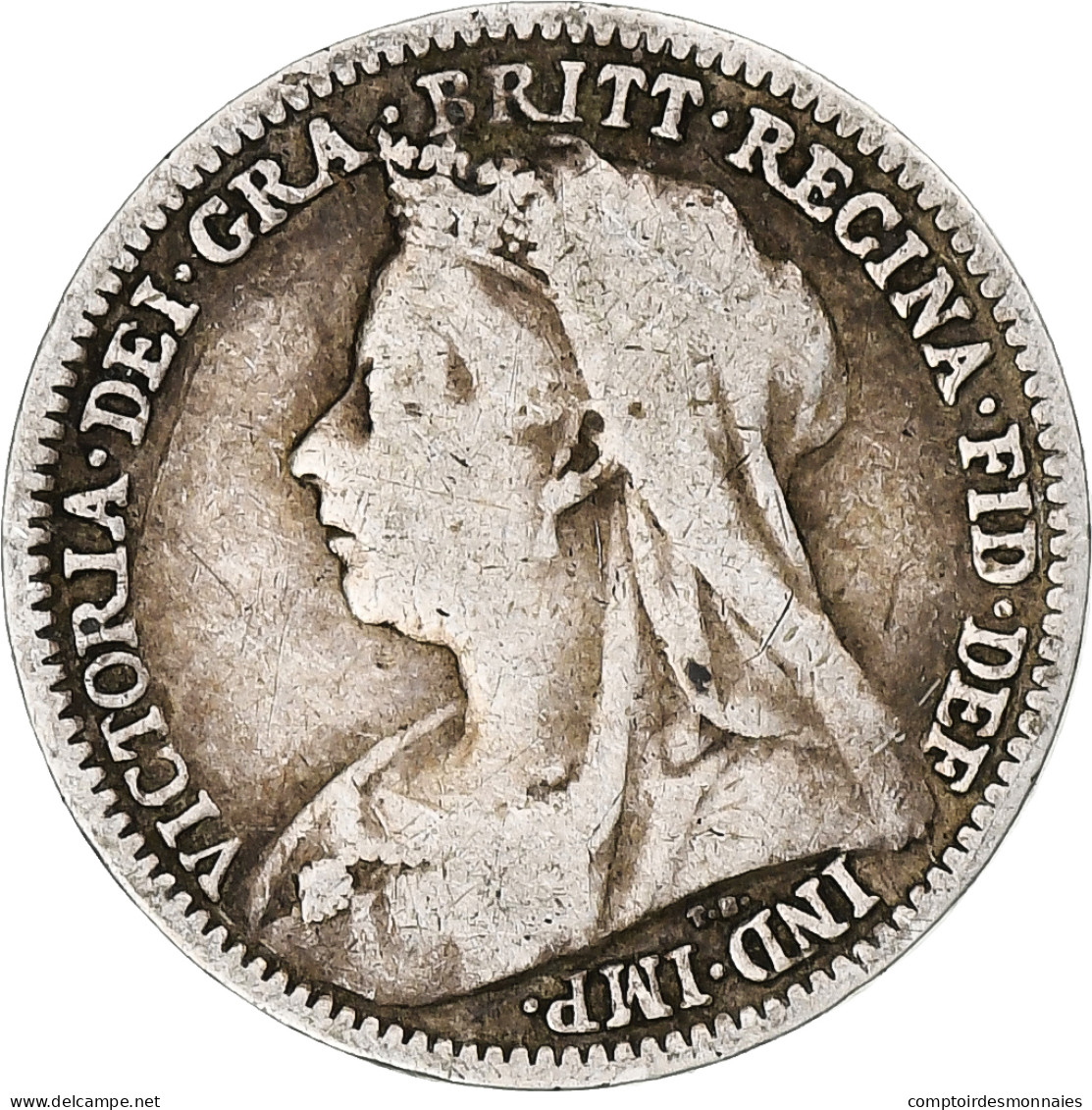 Grande-Bretagne, Victoria, 3 Pence, 1900, Londres, Argent, TB+, KM:777 - F. 3 Pence