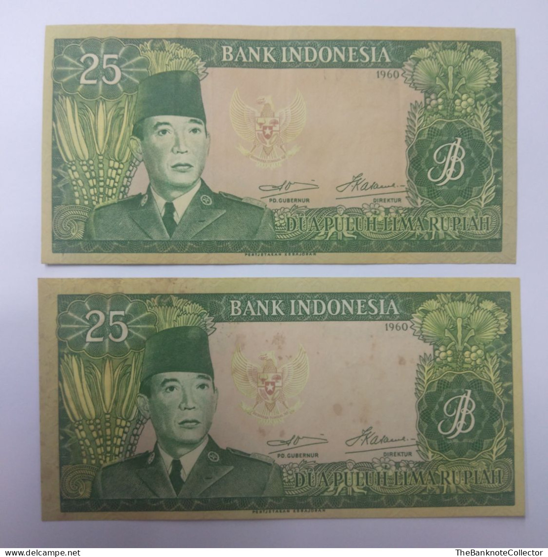 Indonesia 25 Rupiah 1960  P-84 Sukarno Very Fine - Indonesië