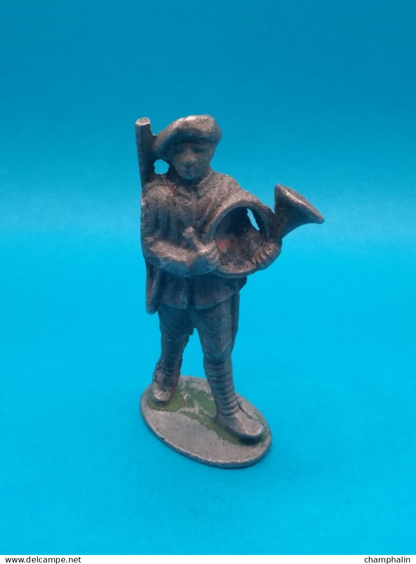 Figurine Aluminium Soldat Quiralu Français Chasseur Alpin Cor De Chasse - Armée Militaire Guerre - Quiralu