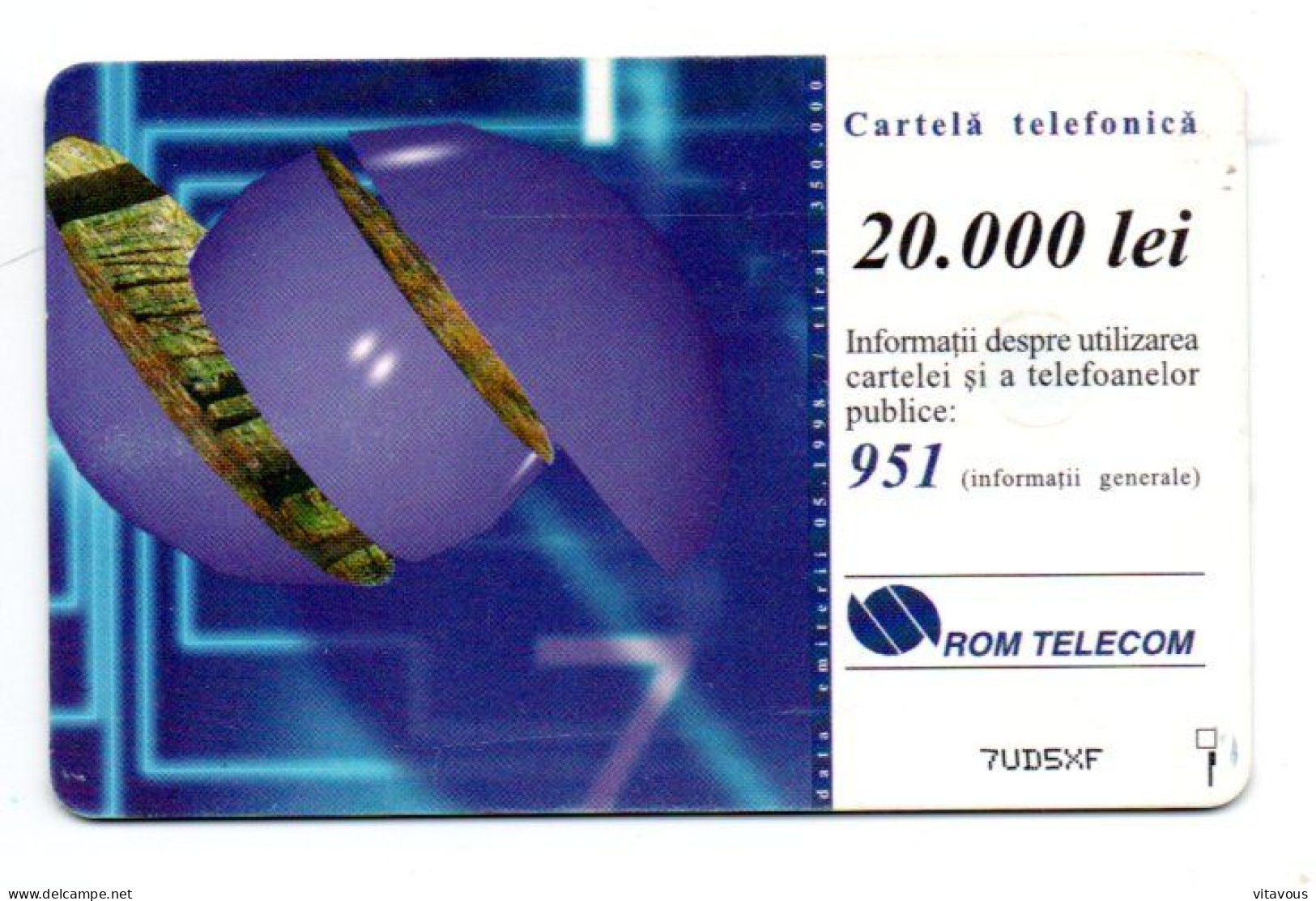 Galaxie Mappemonde Terre Télécarte Roumanie Phonecard Telefonkarte (K 120) - Roumanie