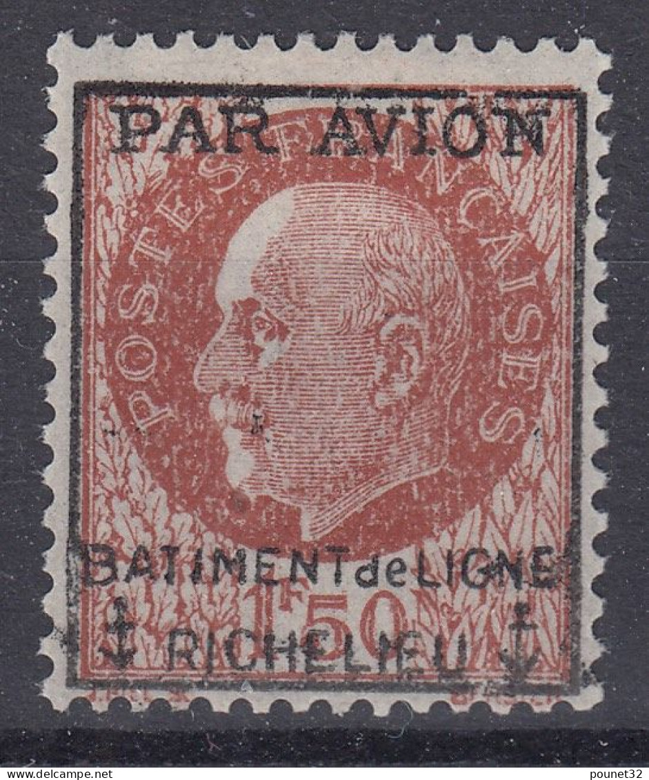 FRANCE POSTE AERIENNE MILITAIRE RICHELIEU N° 3 NEUF * GOMME AVEC CHARNIERE - COTE 185 € - Posta Aerea Militare