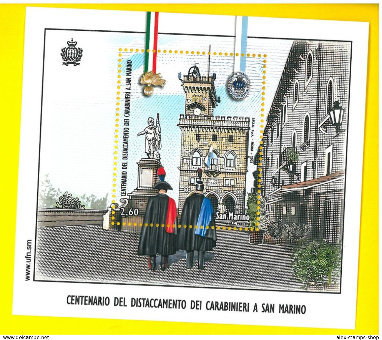 SAN MARINO 2021 100° Distaccamento Dei Carabinieri A San Marino New Minisheet - Unused Stamps