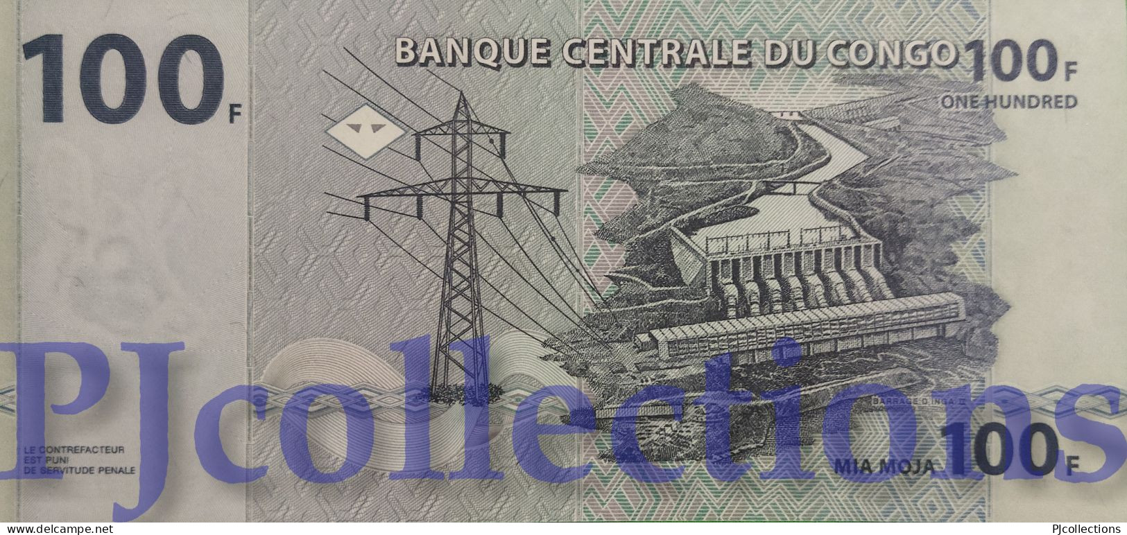 CONGO DEMOCRATIC REPUBLIC 100 FRANCS 2007 PICK 98a AUNC - Democratic Republic Of The Congo & Zaire