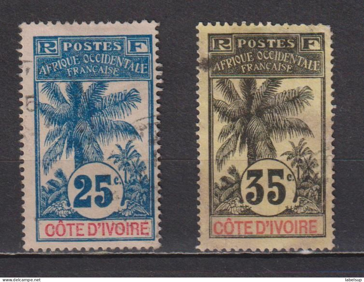 Lot De Timbres Oblitérés De Côte D'Ivoire De 1906 Et 1907 YT 27 Et 29 - Used Stamps