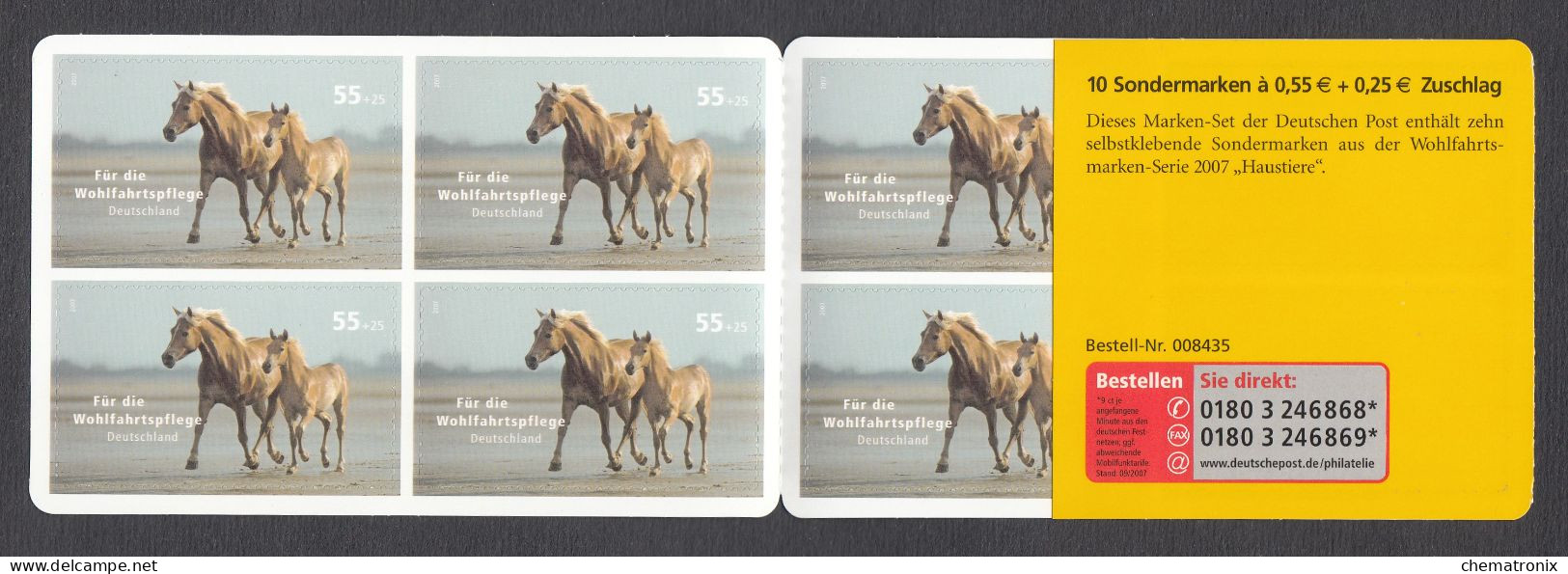 Germany 2007 -- Horses -- Mi: MH69 -- MNH** - 2001-2010