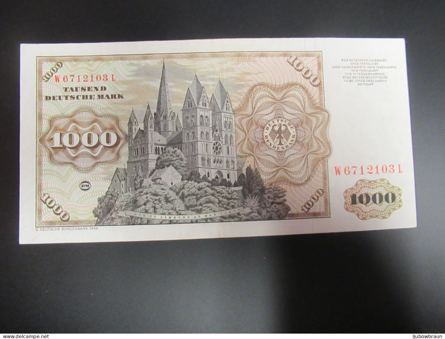 Deutschland 1000 Mark, Ro-291a, Ss - 1000 Deutsche Mark