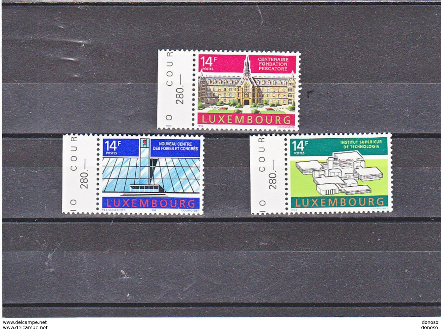 LUXEMBOURG 1992 ARCHITECTURE Yvert 1238-1240, Michel 1288-1290 Neuf** MNH Cote 3,60 Euros - Ungebraucht