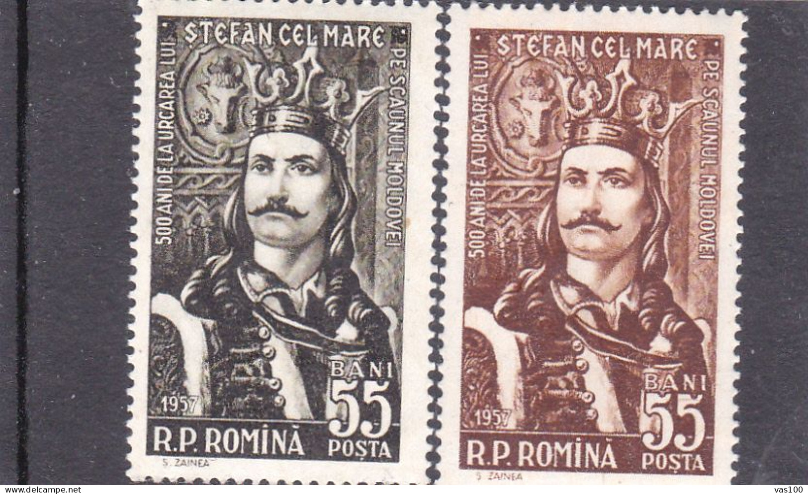 STEFAN CEL MARE 1957  MI.Nr.1633/34 ,MNH, ROMANIA - Unused Stamps