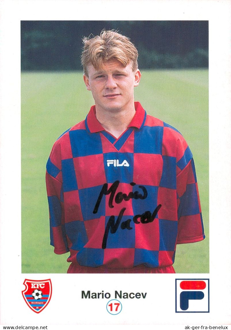 Fußball-Autogrammkarte AK Mario Nacev KFC Uerdingen 05 97-98 FC Bayer Krefeld VfB Leipzig LOK SC Schwanenstadt Macedonia - Authographs