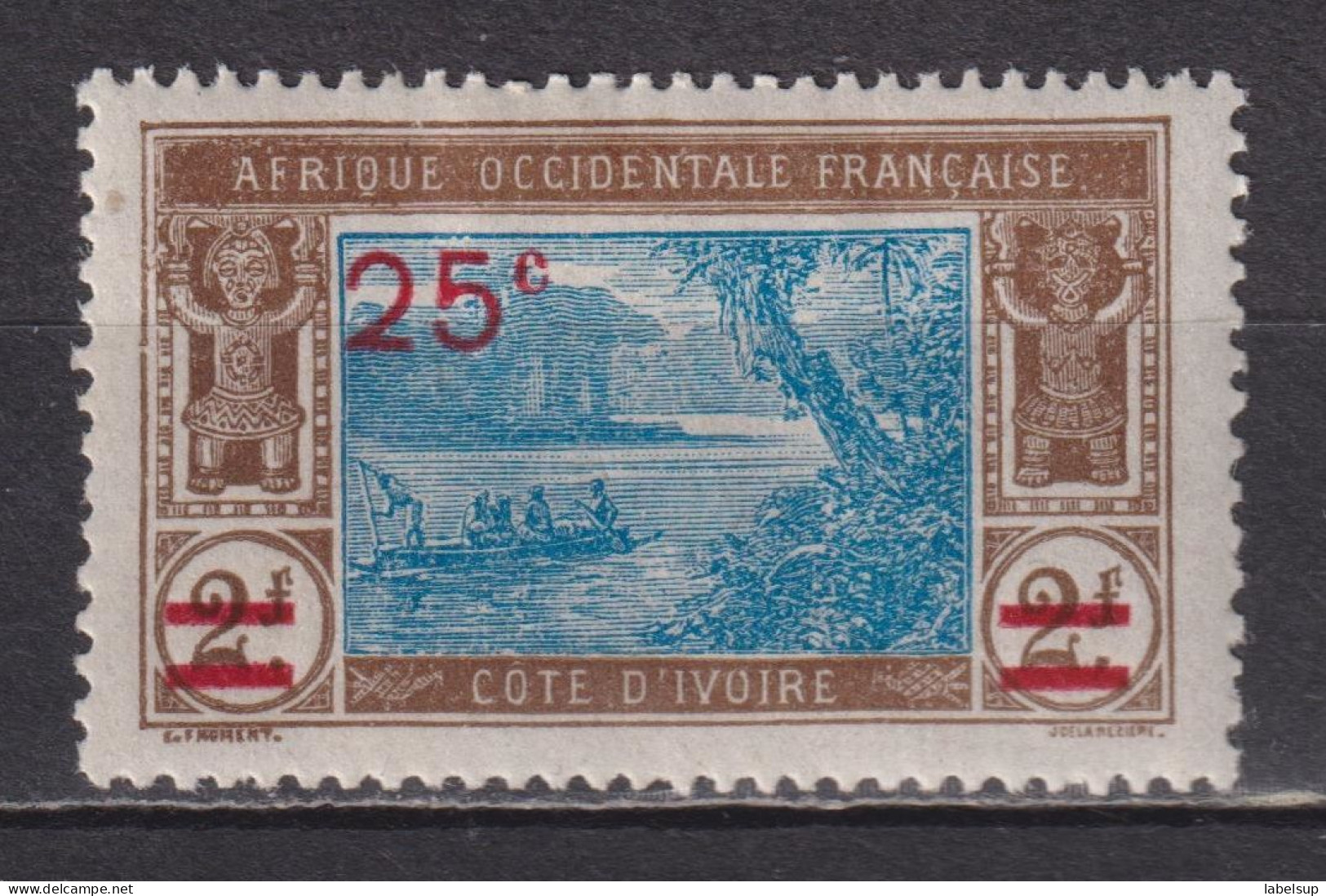 Timbre Neuf*  De Côte D'Ivoire De 1924 YT73 MI 75 MH - Gebraucht