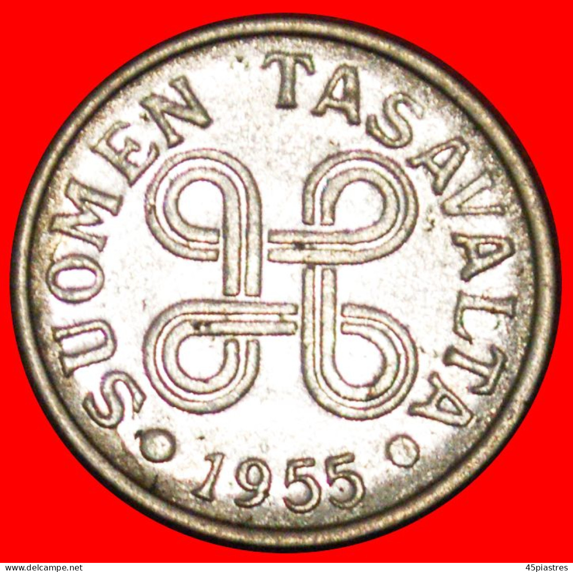 * CROSS (1952-1962): FINLAND  5 MARKS 1955 DIE B!  · LOW START · NO RESERVE! - Finland