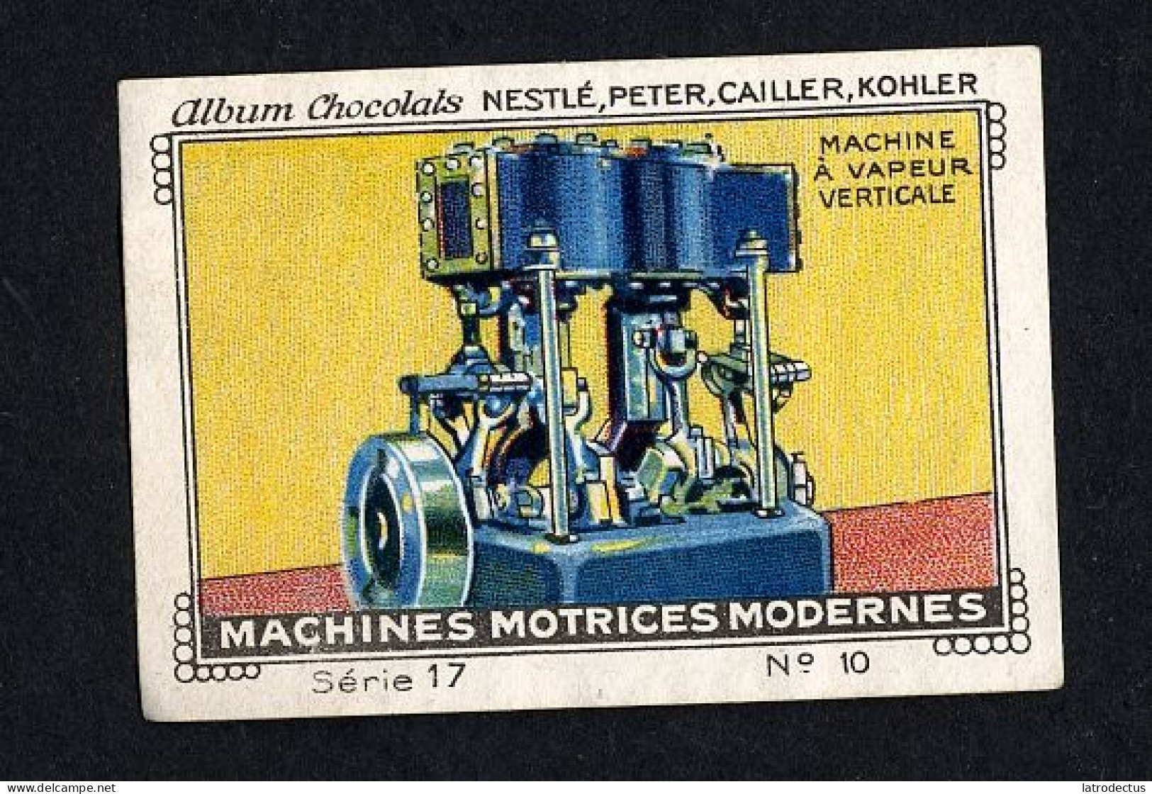 Nestlé - 17 - Machines Motrices Modernes, Modern Machines - 10 - Machine à  Vapeur Verticale, Vertical Steam Engine - Nestlé