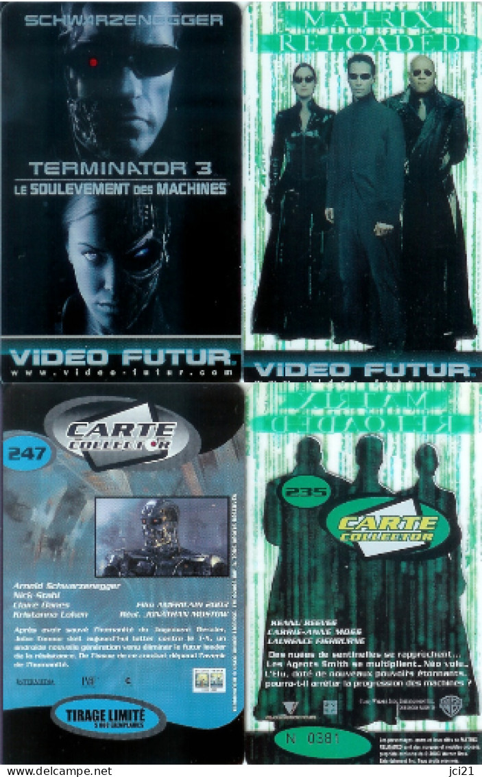 Cartes VIDEO FUTUR-Lot 34 Cartes 214 à 247 Sans Manque] Dont "TERMINATOR 3" Et "MATRIX RELOADED" (5000ex)(VF 000)_Cvf1 - Video Futur