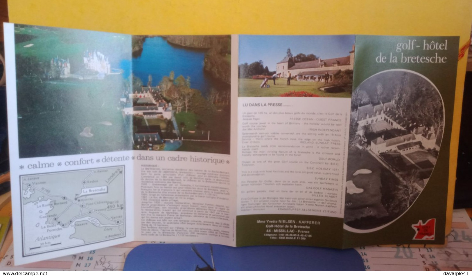 BROCHURE   MISSILLAC  GOLF -  HOTEL DE LA BRETESCHE     BON ETAT - Missillac