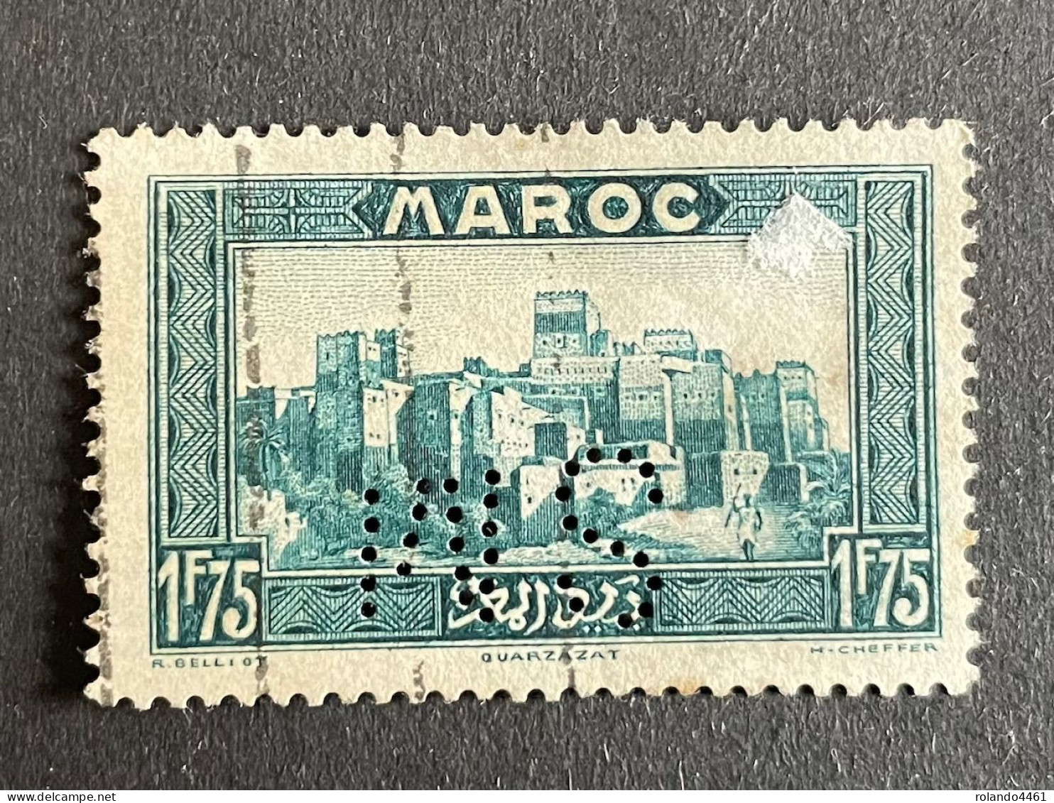 Colonie MAROC N°144a  S.M 23 Indice 3 Perforé Perforés Perfins Perfin Superbe !! - Sonstige & Ohne Zuordnung