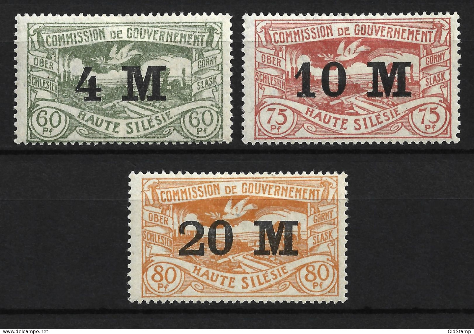 OBERSCHLESIEN 1922 MLH * Full Set Mi.# 41-43 Stamps / Allemagne Alemania Germany Weimar Infla Third 3rd Deutsches Reich - Slesia