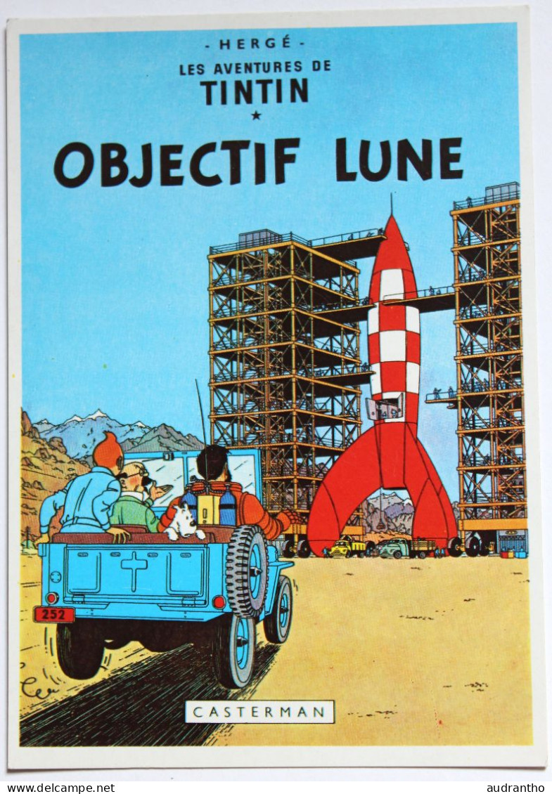 2 Carte postale Tintin à choisir parmi 38 cartes dont 1976-1981 - Coke en Stock - Au Congo - Licorne - objectif lune