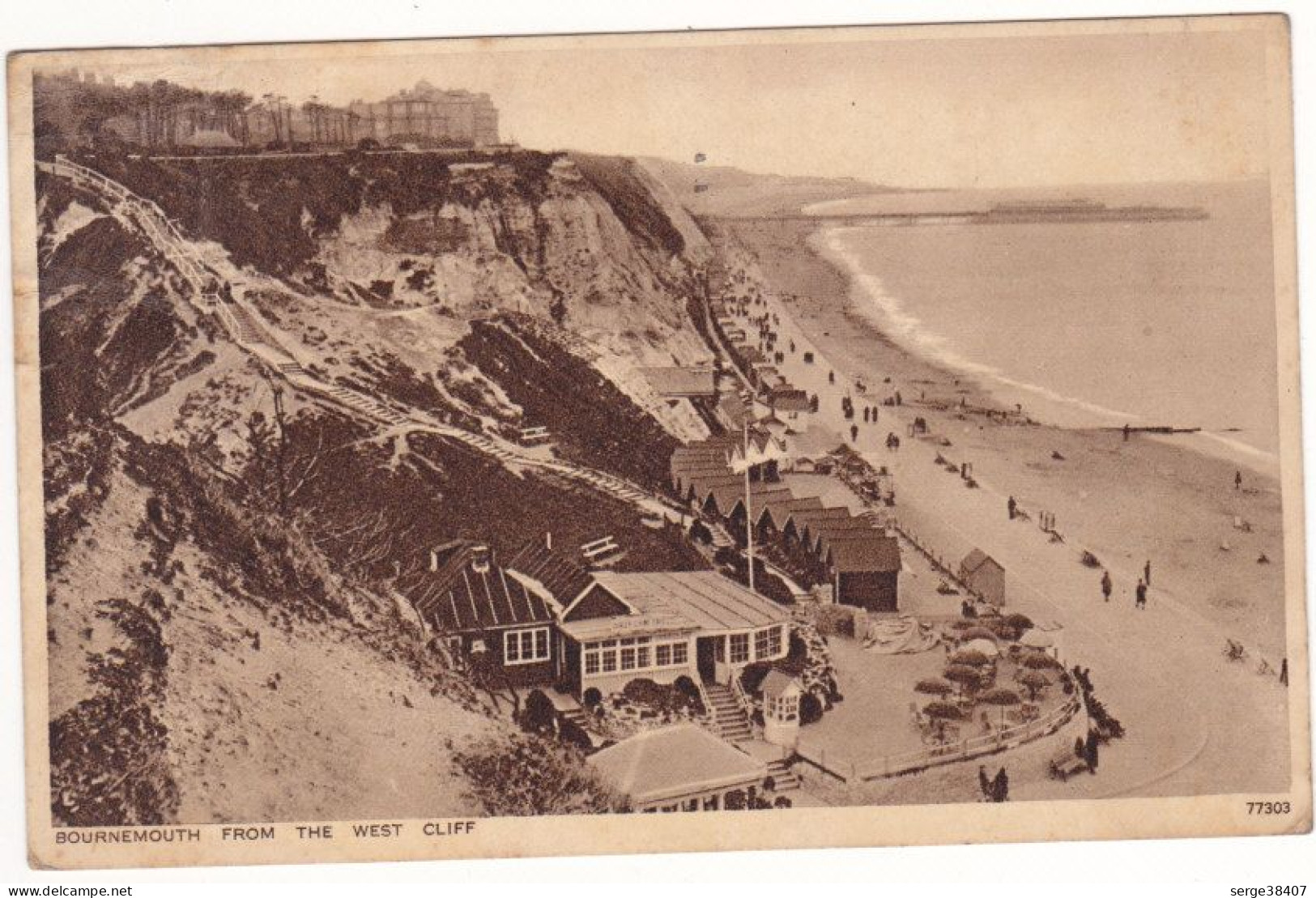 Bournemouth From The West Cliff - Double View - 2 Scans # 3-19/24 - Bournemouth (until 1972)