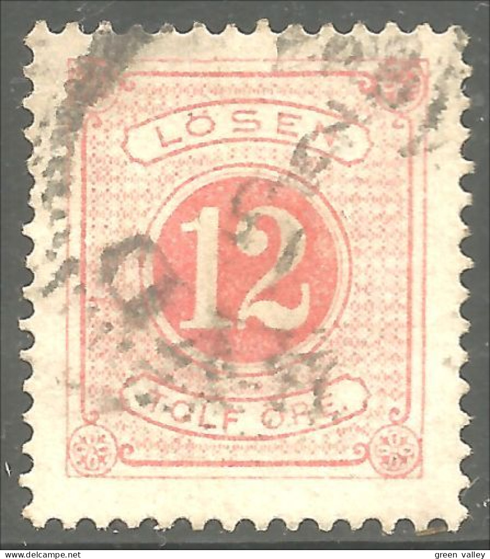 840 Sweden 1882 16 Ore Red Rouge (SWE-458) - Strafport