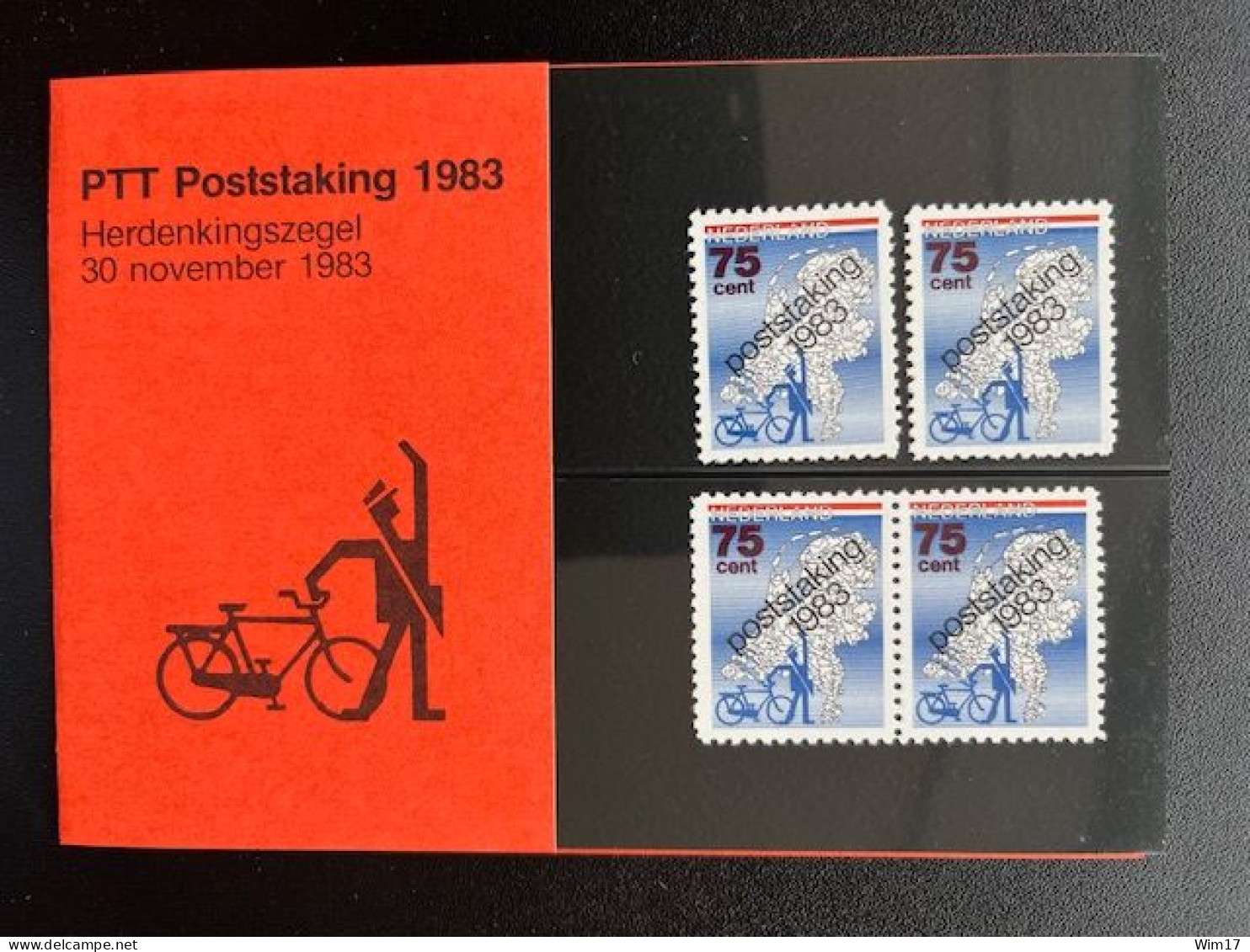 NETHERLANDS 1983 PRESENTATION PACK POSTAL STRIKE LOCAL MAIL SERVICE NEDERLAND POSTSTAKING PTT MAPJE STADSPOST - Lettres & Documents