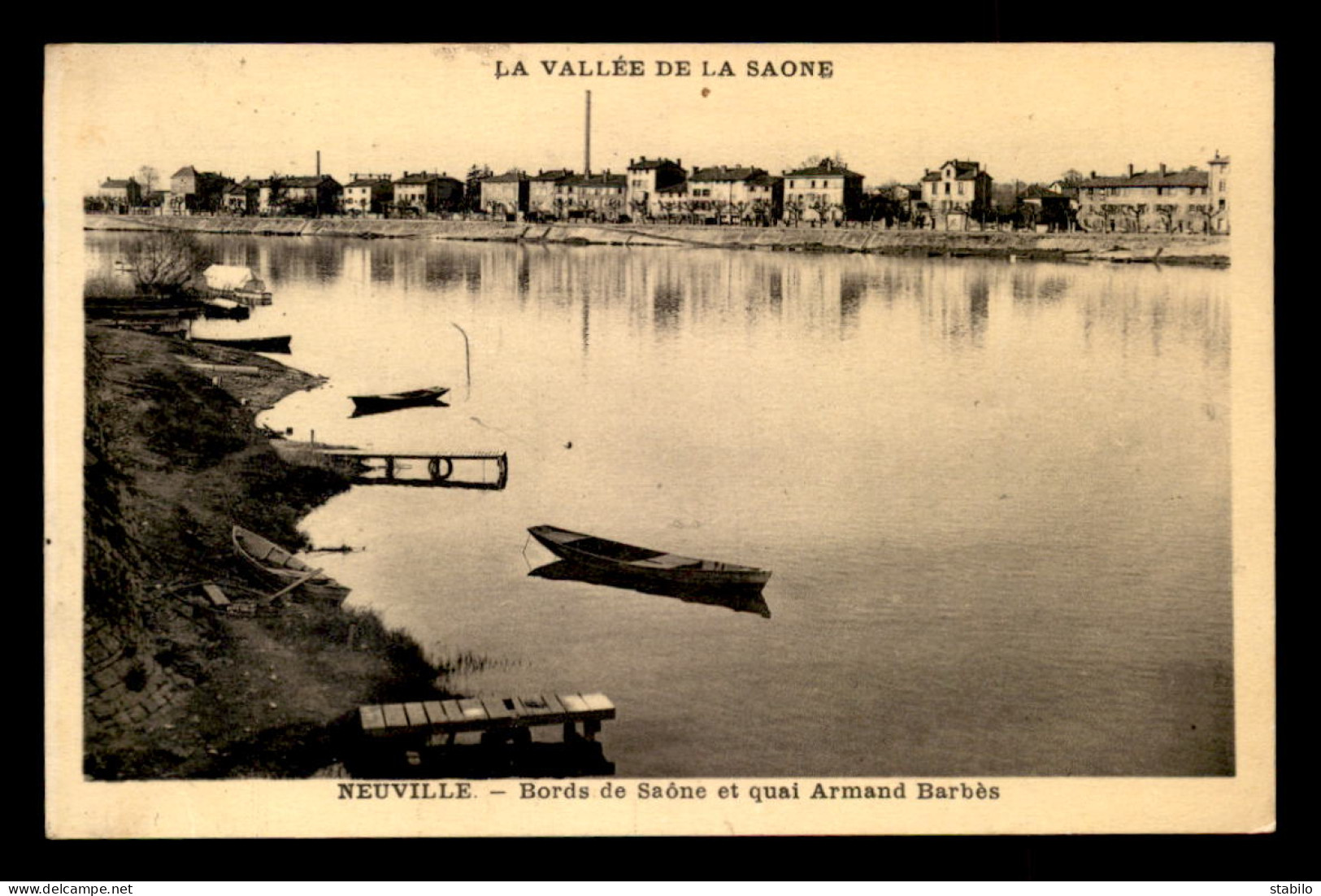 69 - NEUVILLE-SUR-SAONE - BORDS DE LA SAONE ET QUAI ARMAND BARBES - Neuville Sur Saone