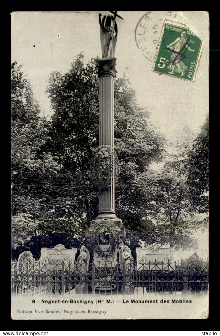 GUERRE DE 1870 - NOGENT-EN-BASSIGNY (HAUTE-MARNE) - MONUMENT DES MOBILES - Nogent-en-Bassigny