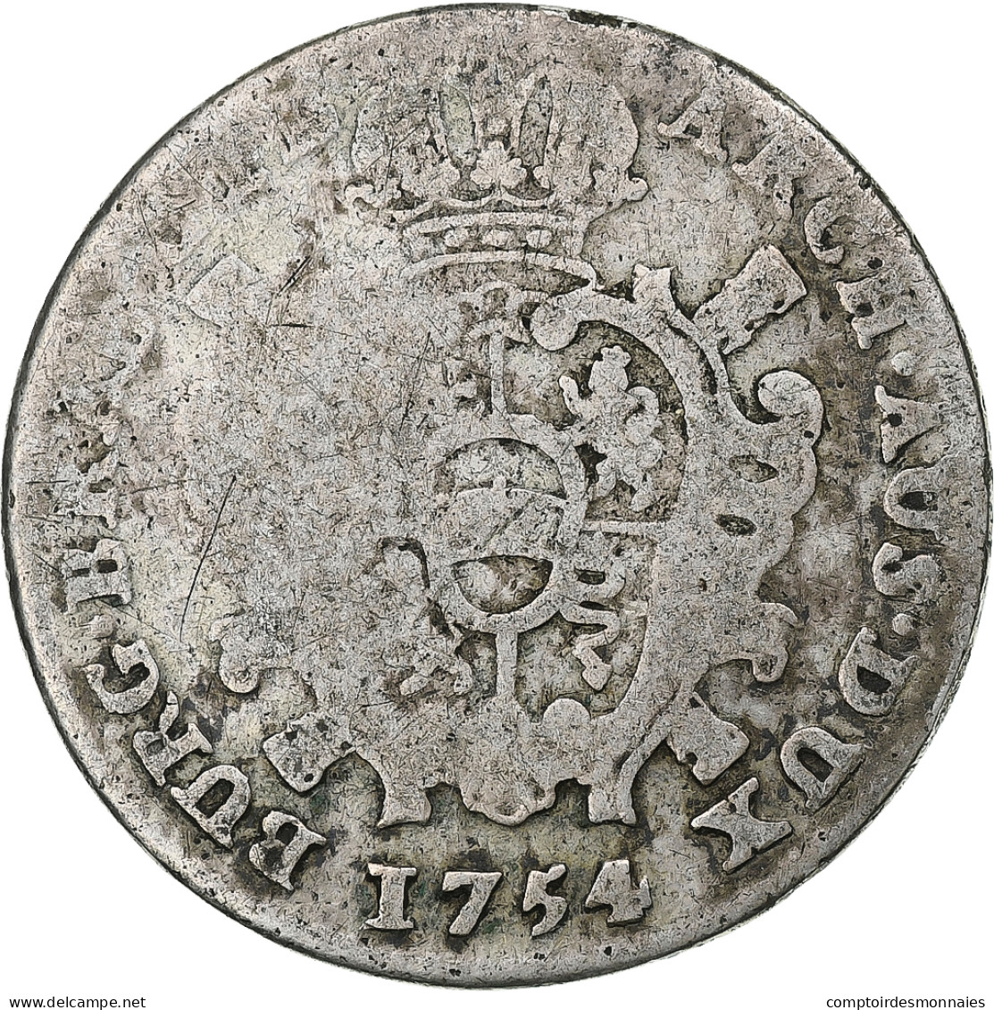 Pays-Bas Autrichiens, Maria Theresa, Escalin, 1754, Anvers, Argent, TB, KM:15 - …-1795 : Vereinigte Provinzen