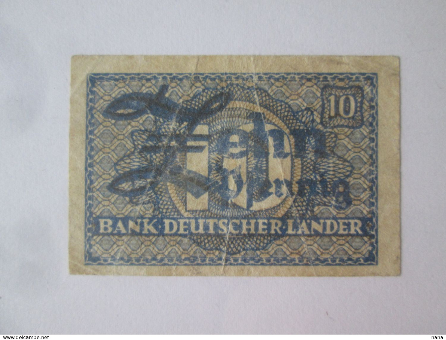 Germany Occupation Zone USA-Great Britain 10 Pfennig BDL 1948 Banknote - Autres & Non Classés