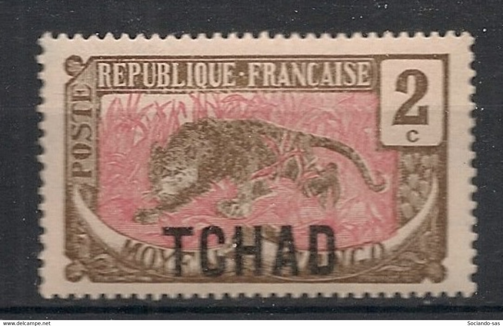 TCHAD - 1922 - N°YT. 2 - Panthère 2c - Neuf Luxe ** / MNH / Postfrisch - Unused Stamps